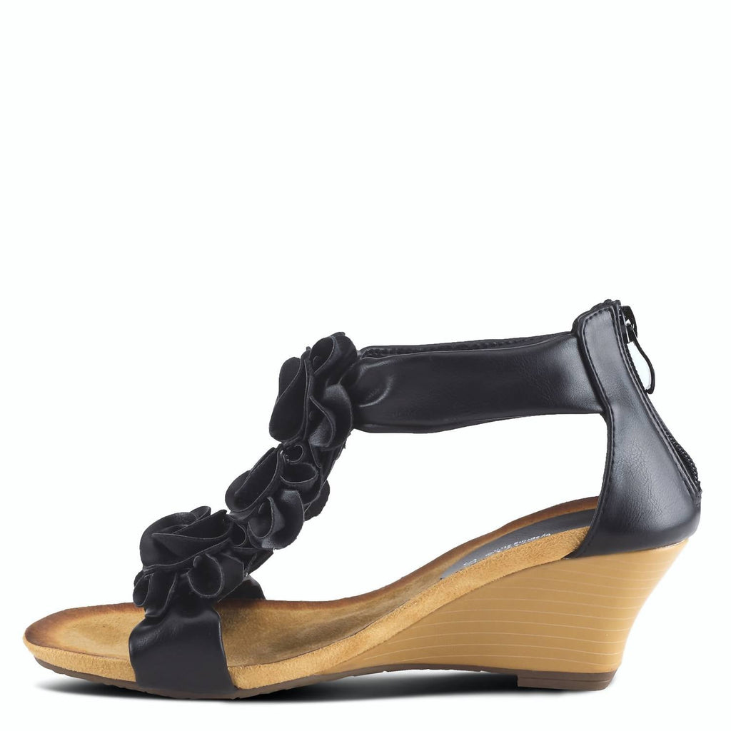 Women's Harlequin Wedge Sandal In Black