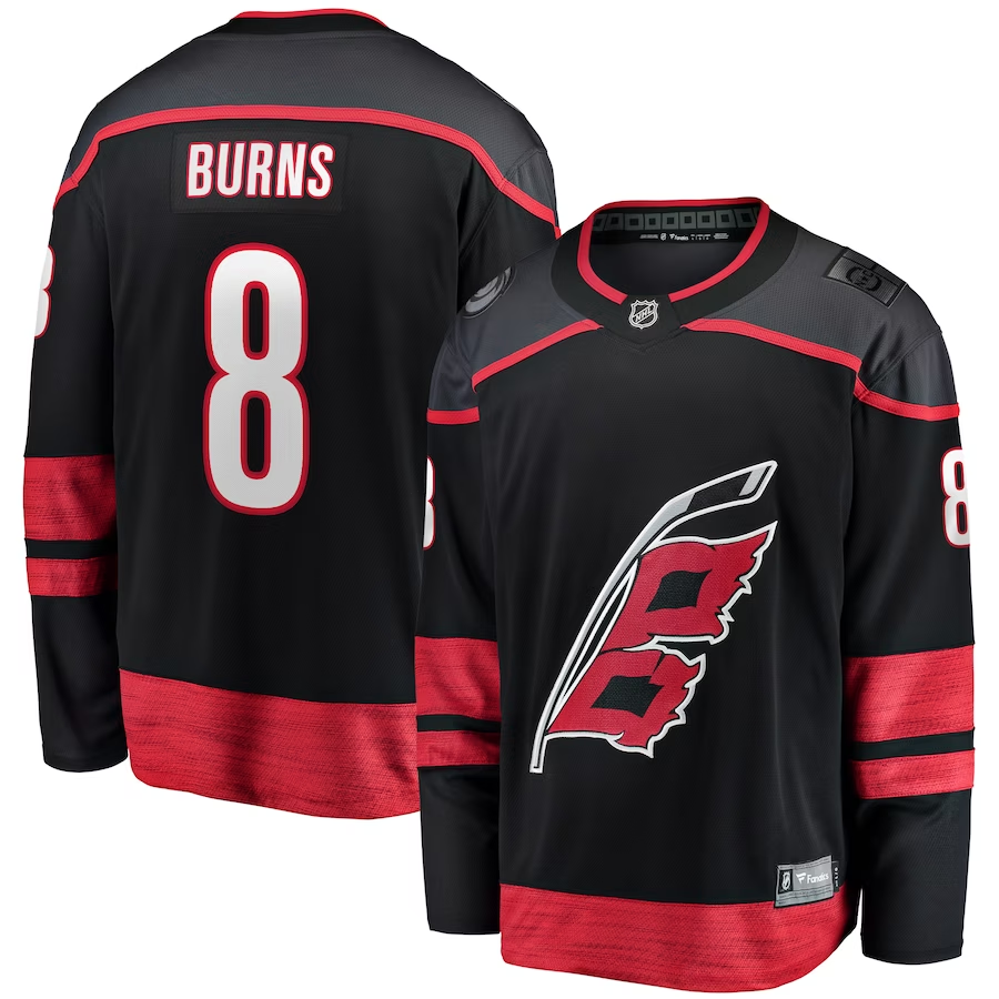 Men's Carolina Hurricanes Brent Burns #8 Black Player jersey