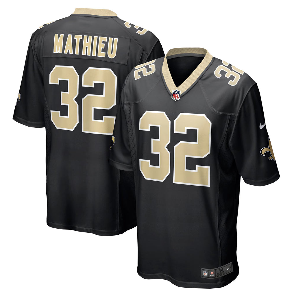 New Orleans Saints Tyrann Mathieu Black Game Jersey