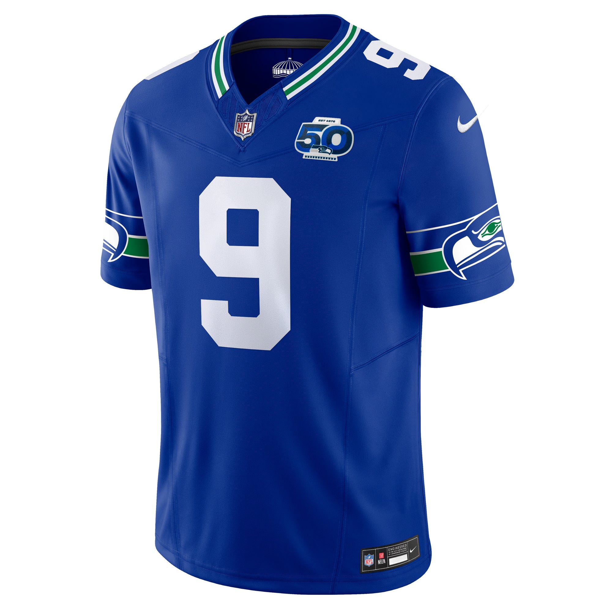 Seattle Seahawks Kenneth Walker III Royal 50th Season Vapor F.U.S.E. Limited Jersey