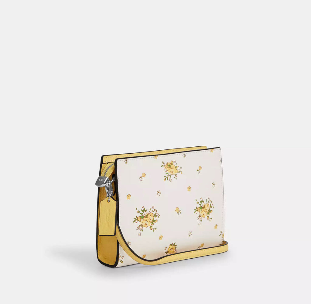 NWT Coach Slim Crossbody Leather Bag With Floral Print