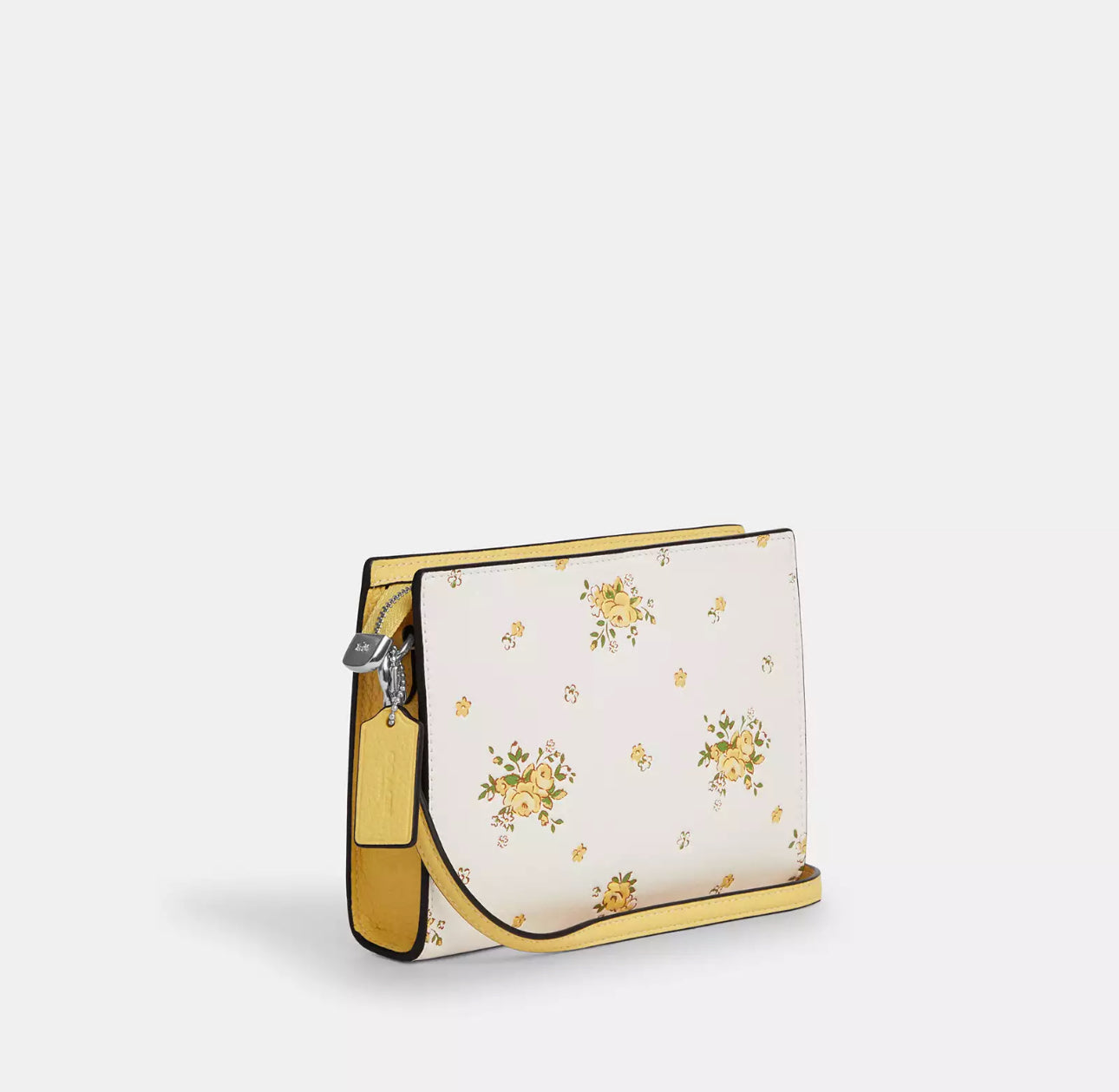 NWT Coach Slim Crossbody Leather Bag With Floral Print