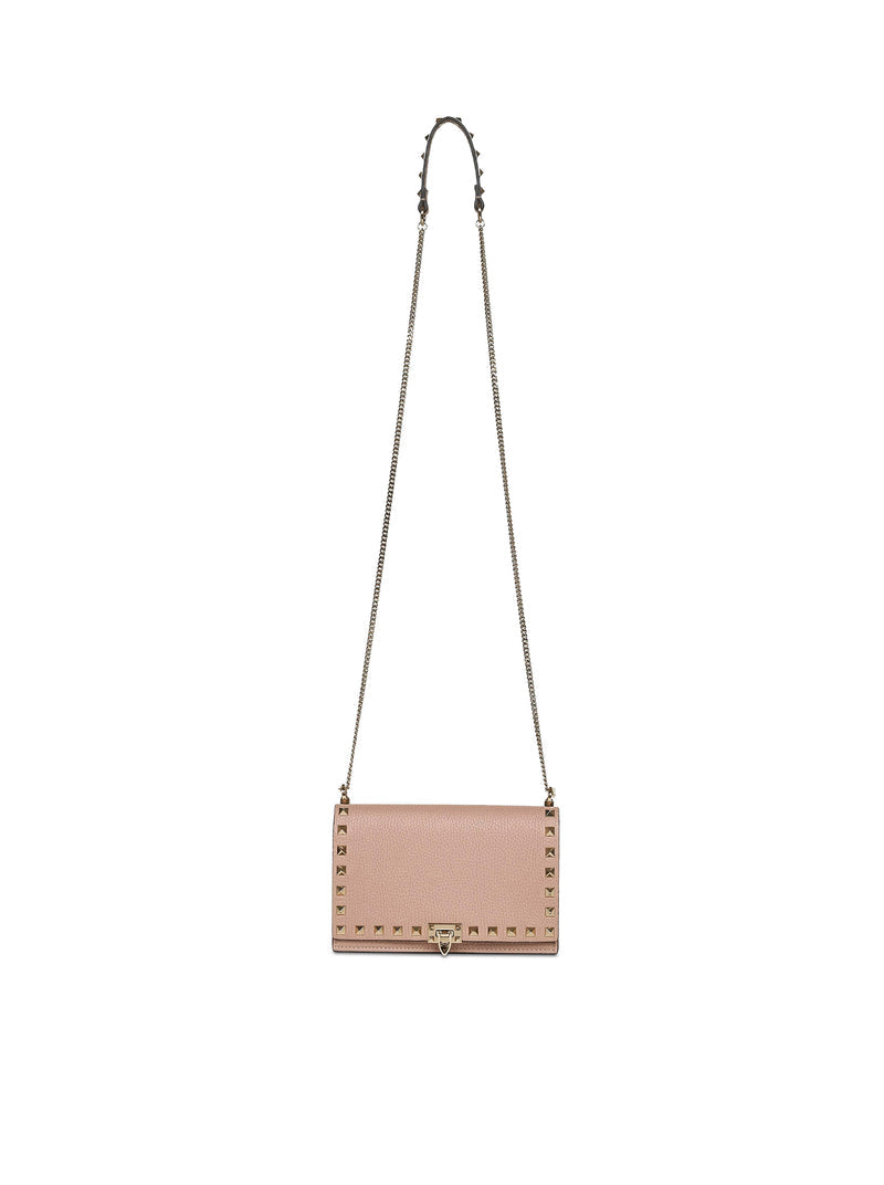 Valentino Garavani Women Mini Rockstud Leather Bag With Chain
