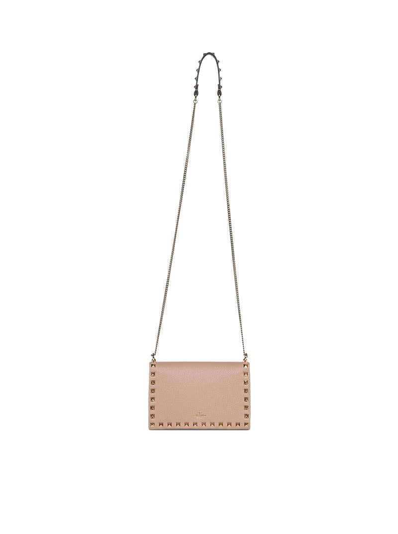 Valentino Garavani Women Mini Rockstud Leather Bag With Chain
