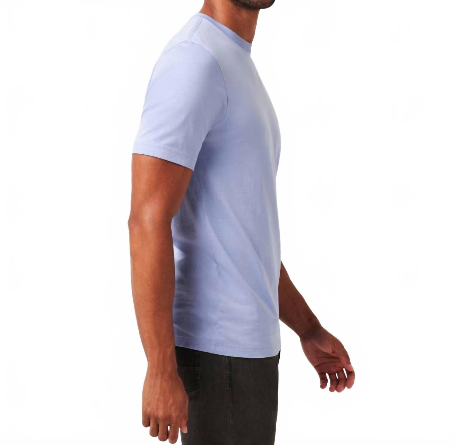 Night Diver Short Sleeve Tee In Heather Violet Storm
