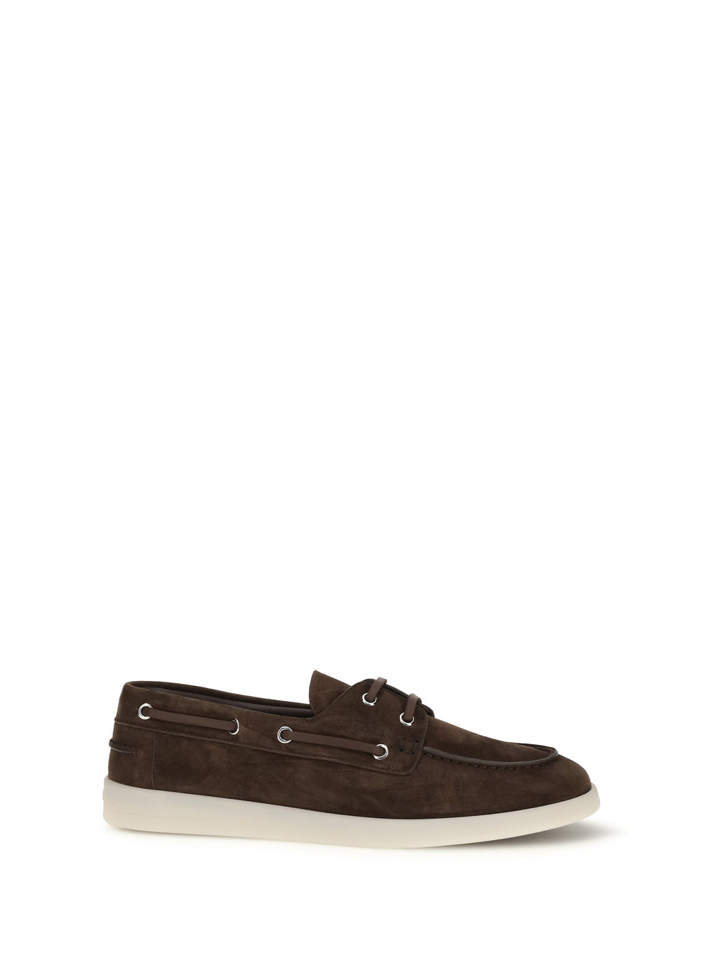 Prada Men Suede Boat Loafers