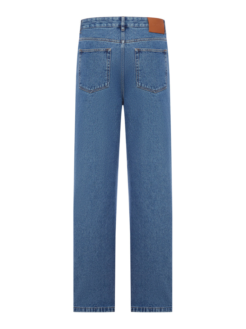 Loewe Men Baggy Anagram Denim Jeans