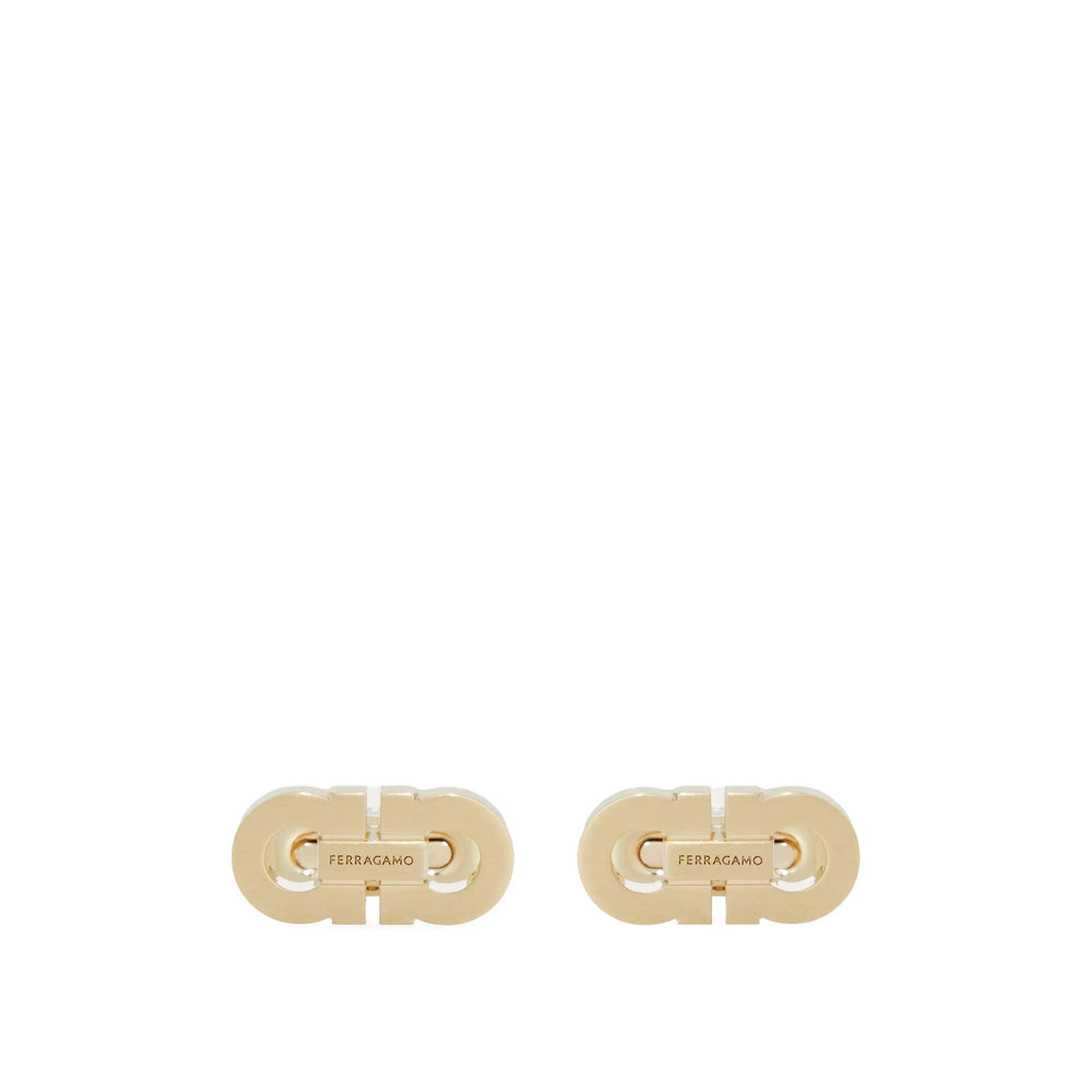 Ferragamo Gold Cufflinks Men