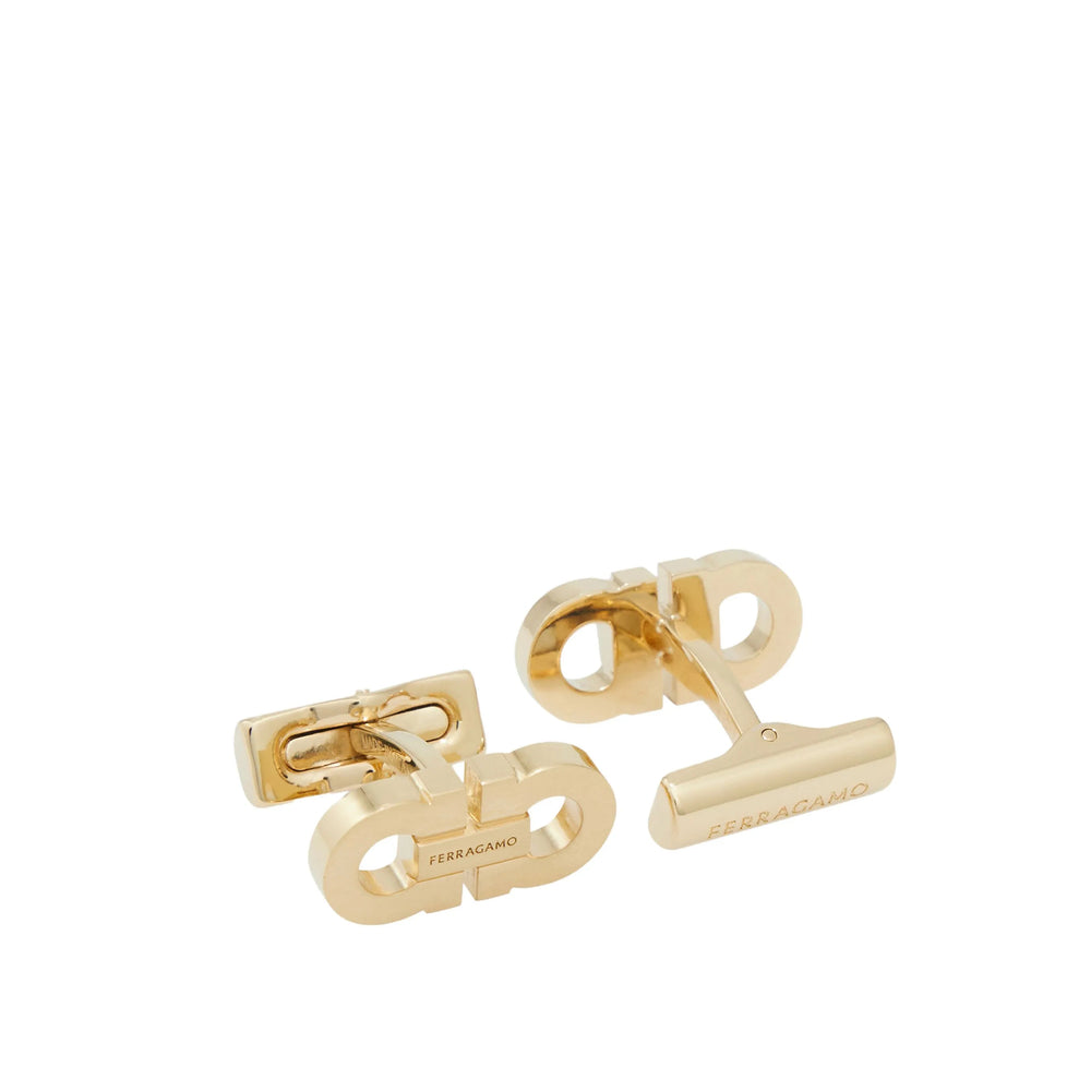 Ferragamo Gold Cufflinks Men