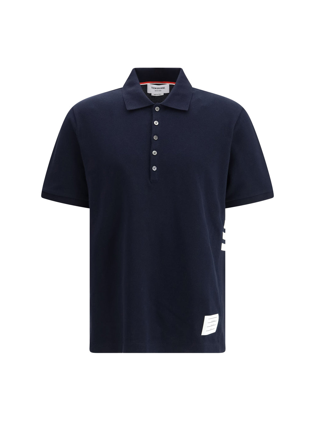 Thom Browne Men Polo Whit Iconic Bands