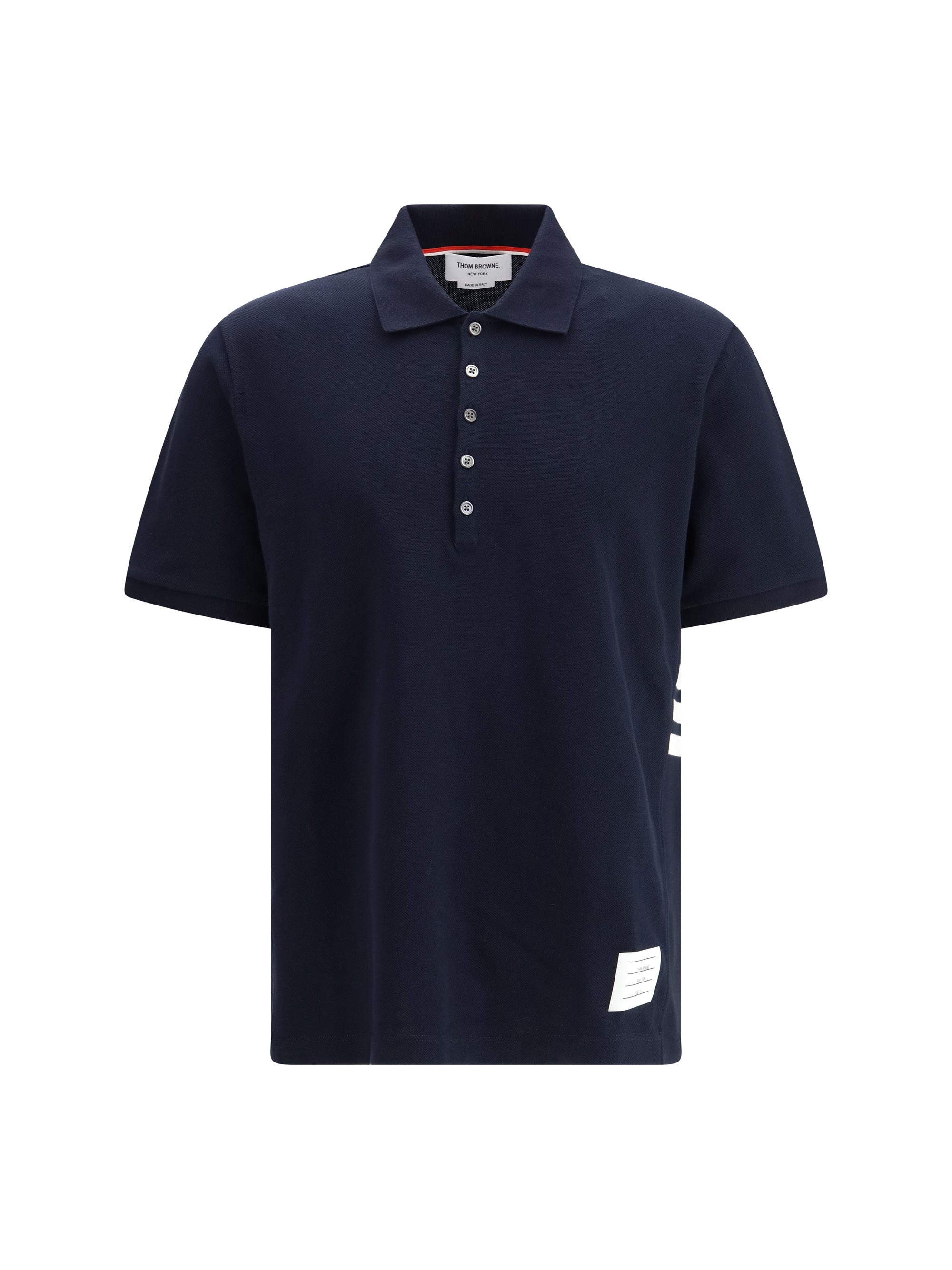 Thom Browne Men Polo Whit Iconic Bands