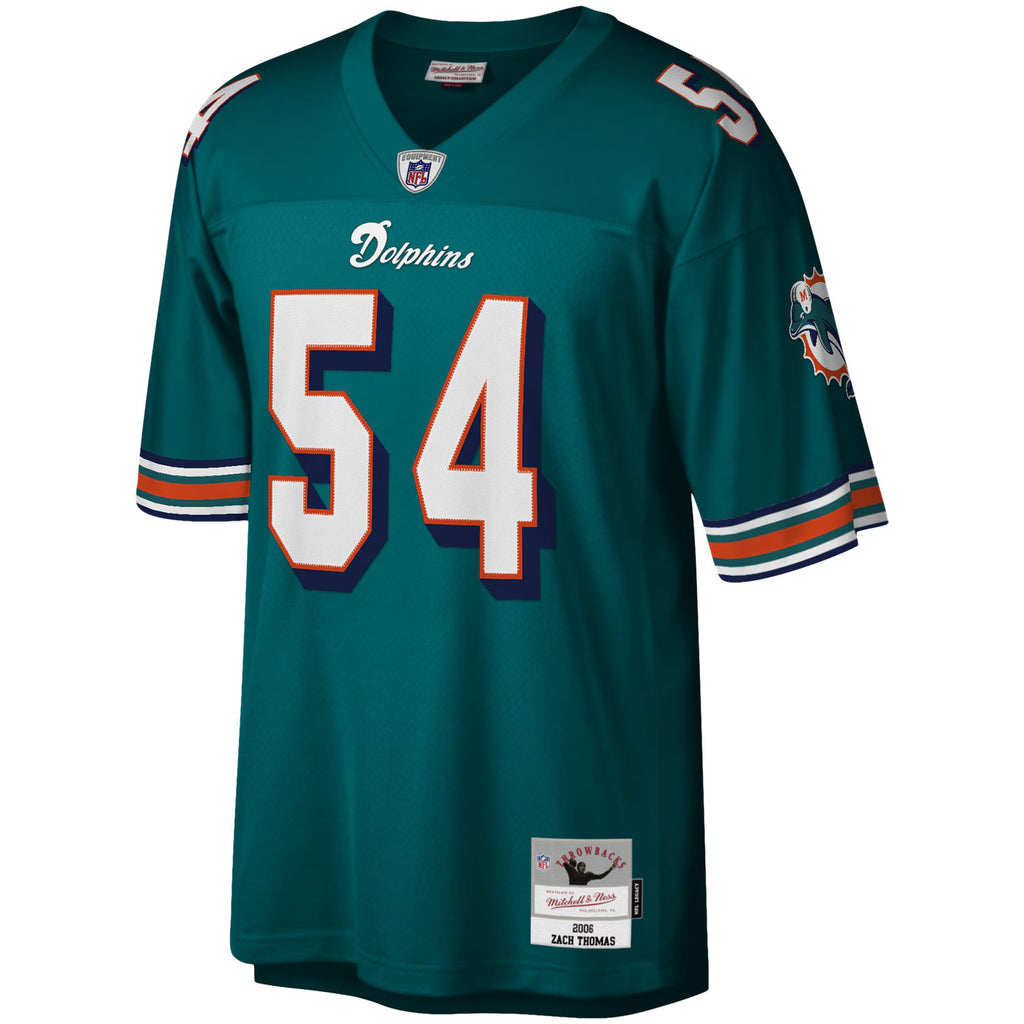 Miami Dolphins Zach Thomas Mitchell & Ness Aqua Legacy Replica Jersey