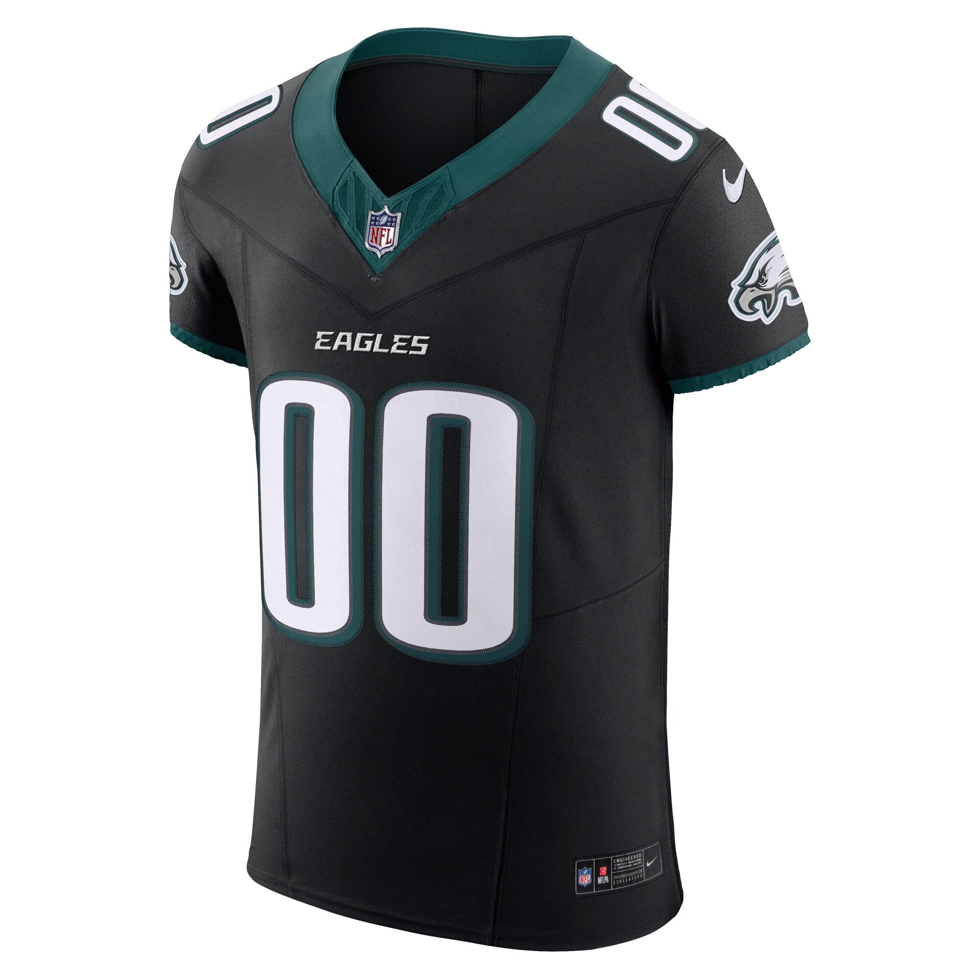 Philadelphia Eagles Black Alternate Vapor F.U.S.E. Elite Custom Jersey
