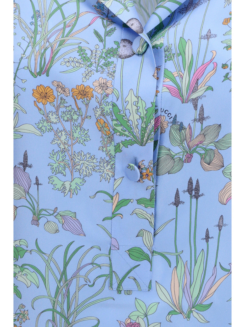 Gucci Women Printed Silk Twill Shirt