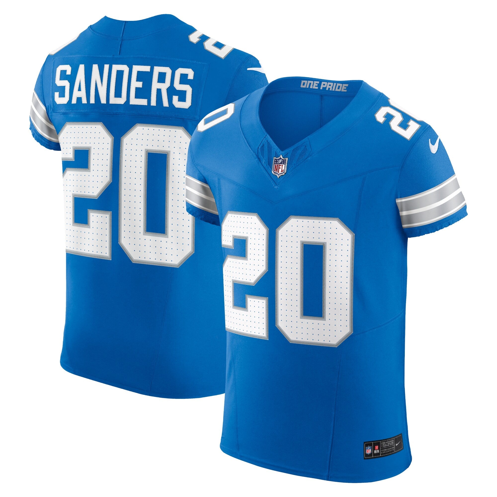 Detroit Lions Barry Sanders Blue Vapor F.U.S.E. Elite Jersey