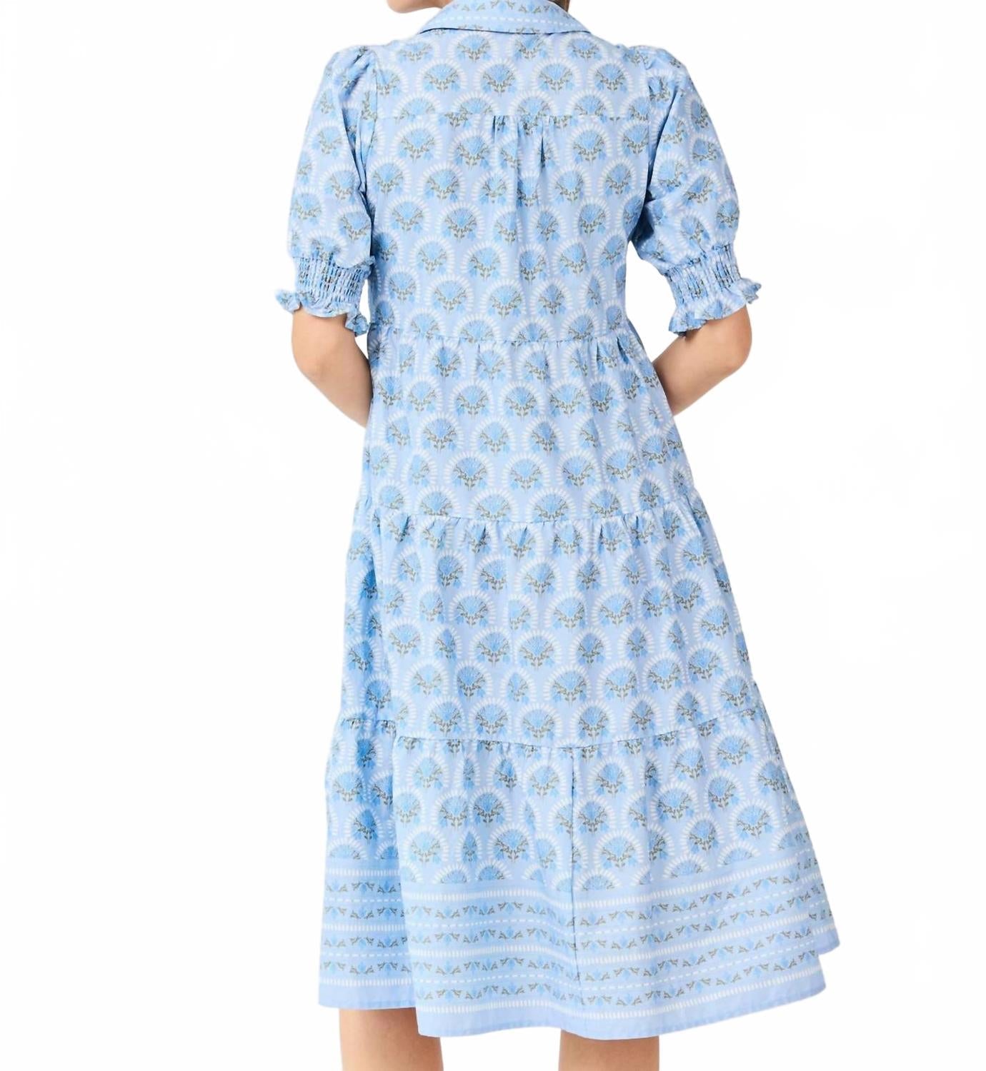 Molly Sunshower Flora Dress In Blue