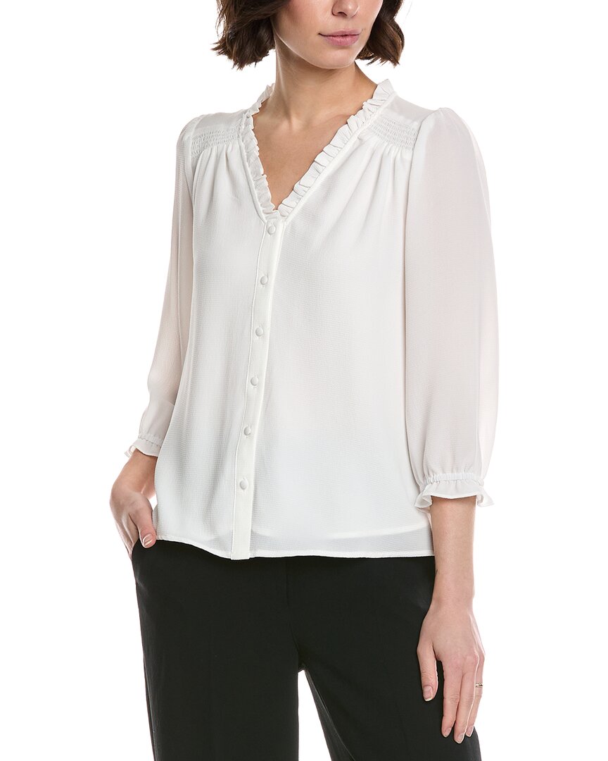 CeCe 3/4 Sleeve V-Neck Blouse