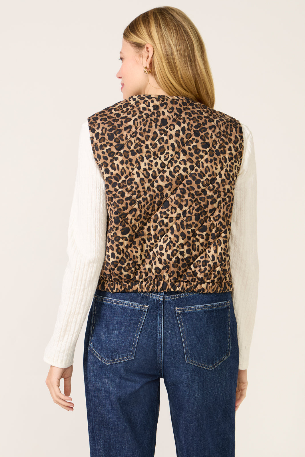 Women's Theo Quilted Leopard Vest