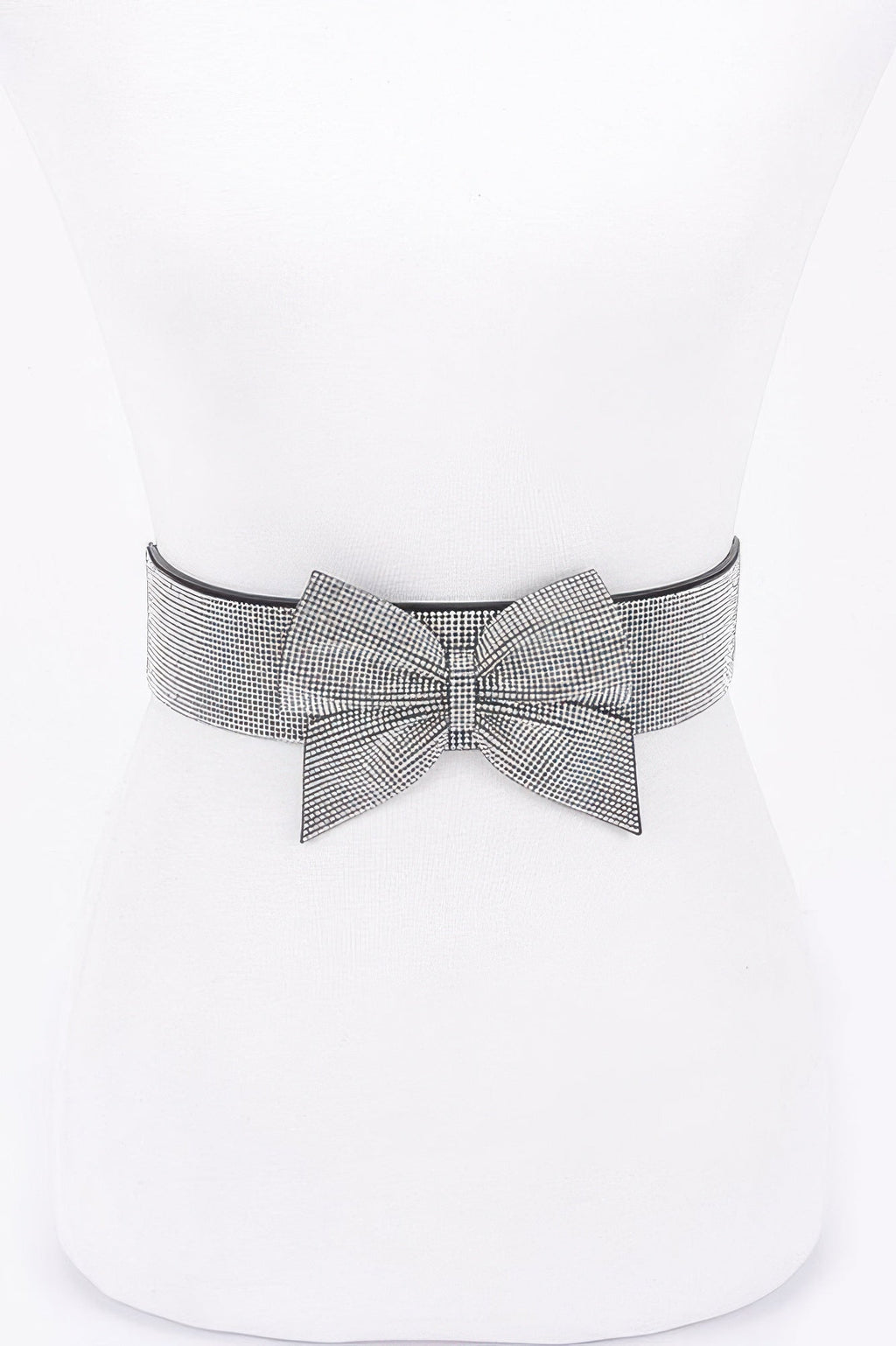Rhinestone Ribbon Elastic Belt