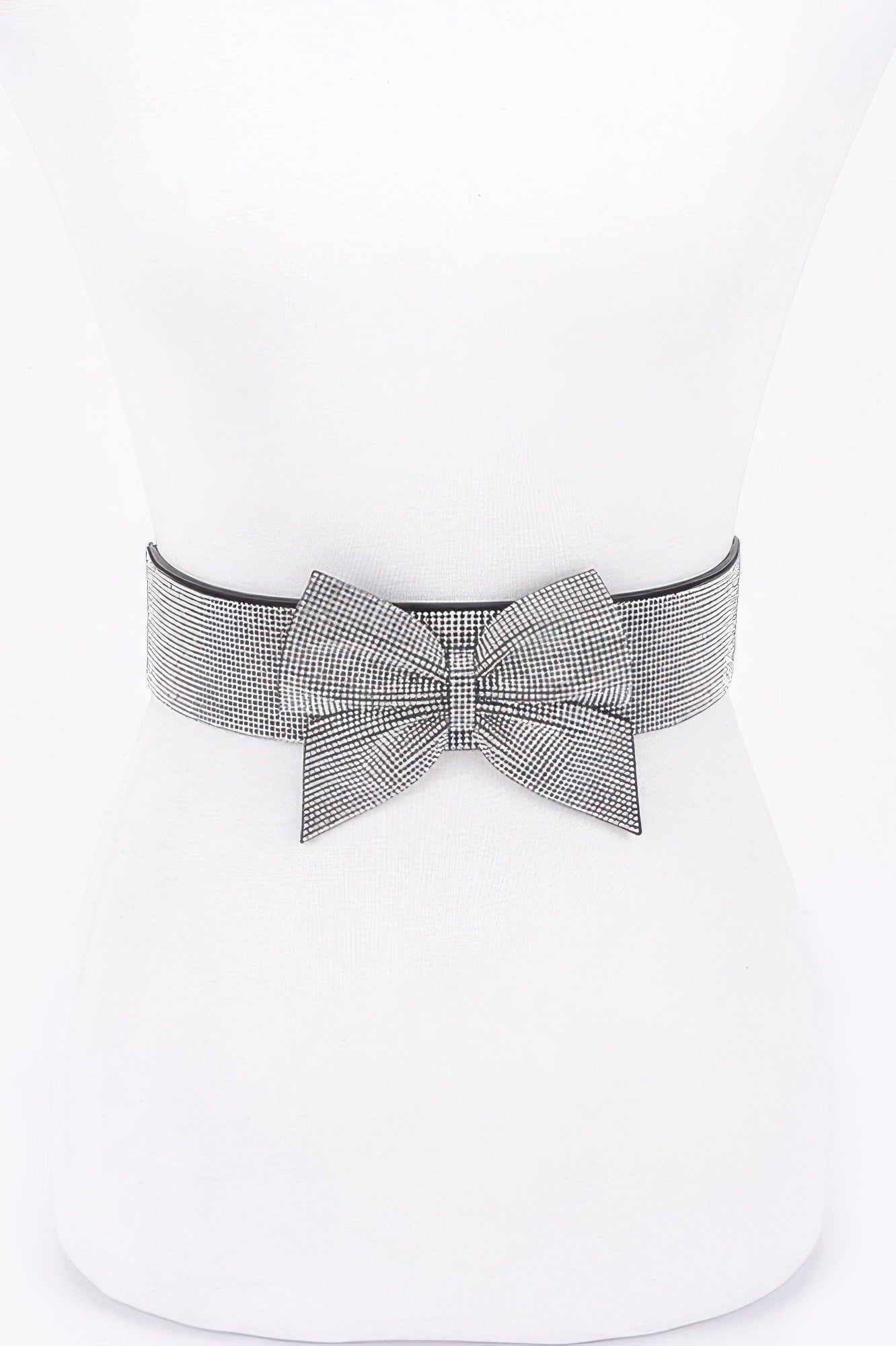 Rhinestone Ribbon Elastic Belt
