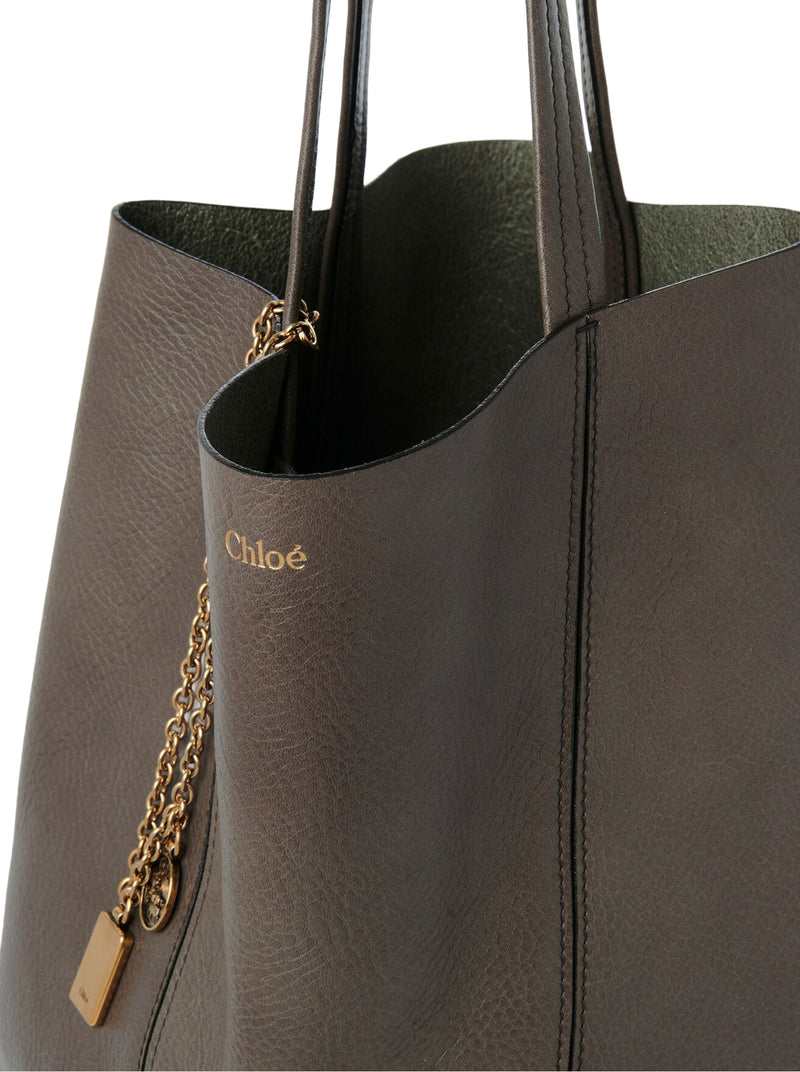 Chloe` Women Chloé Spin Tote Bag In Granate Leather