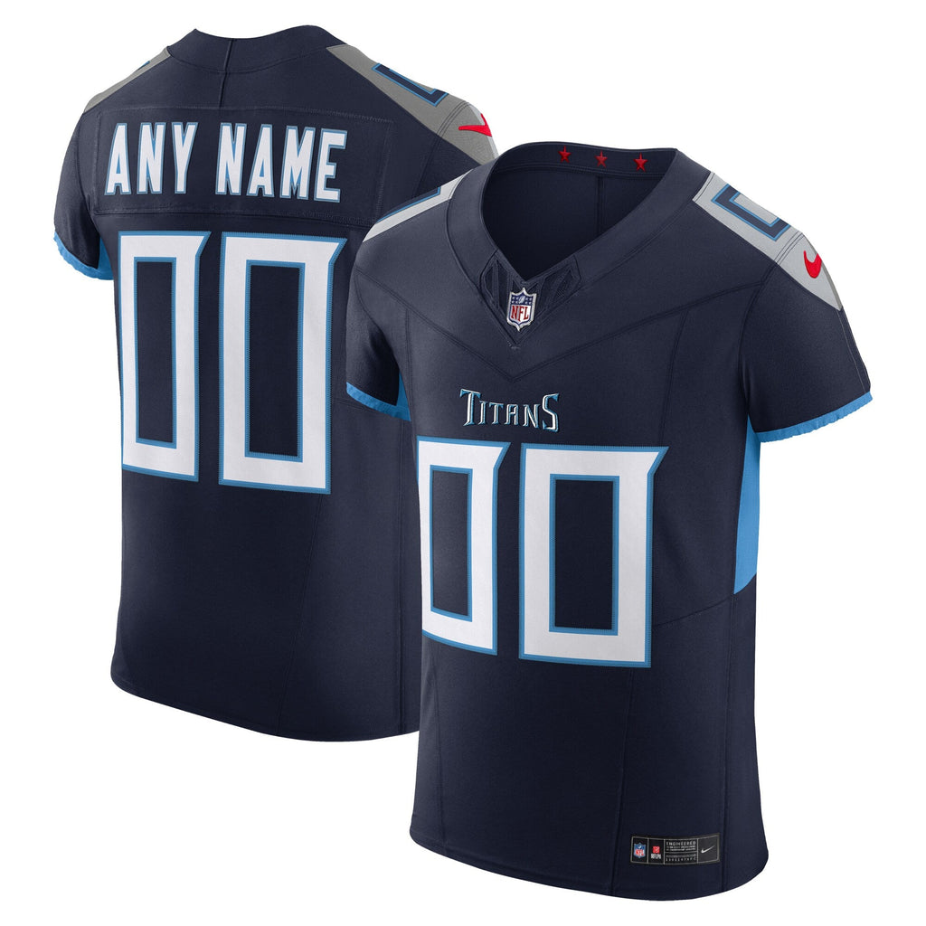 Tennessee Titans Navy Vapor F.U.S.E. Elite Custom Jersey