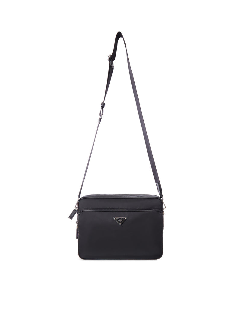 Prada Men Re-Nylon And Leather Shoulder Bag