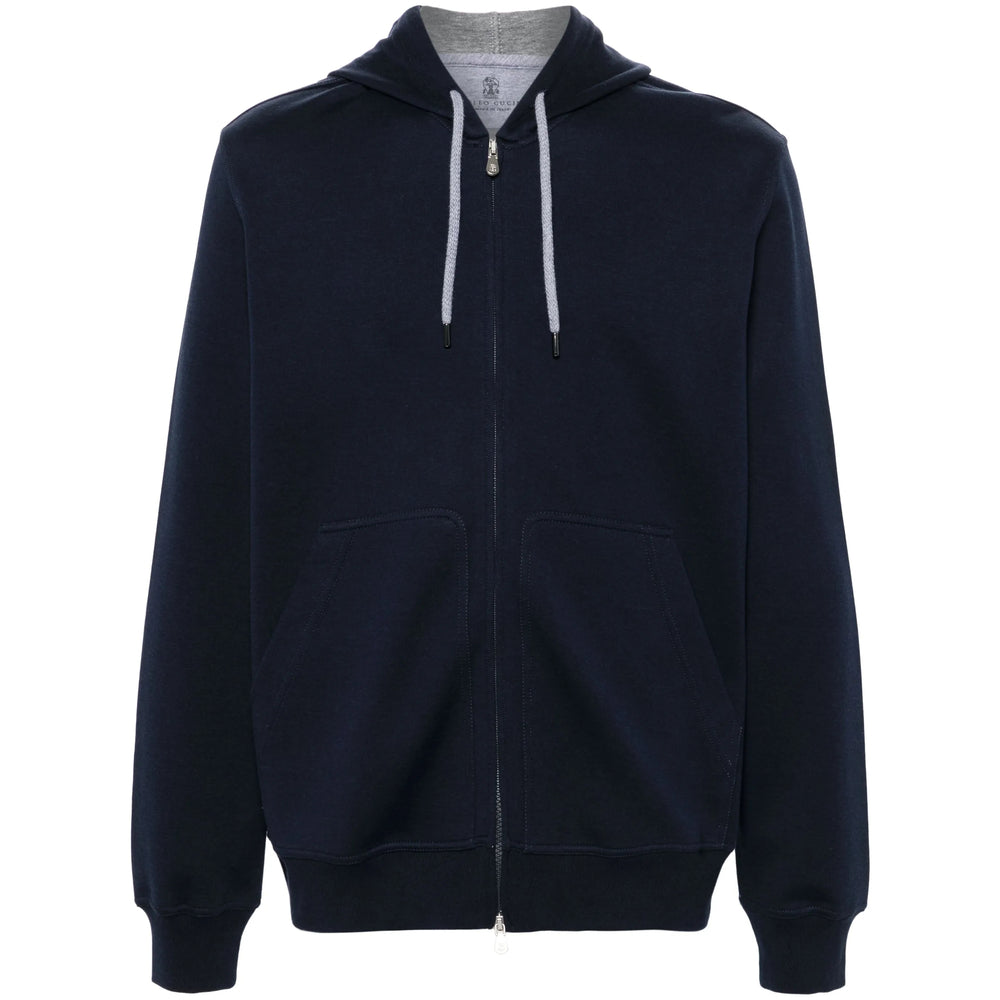 Brunello Cucinelli Blue Sweaters & Knitwear - Hoodies Men