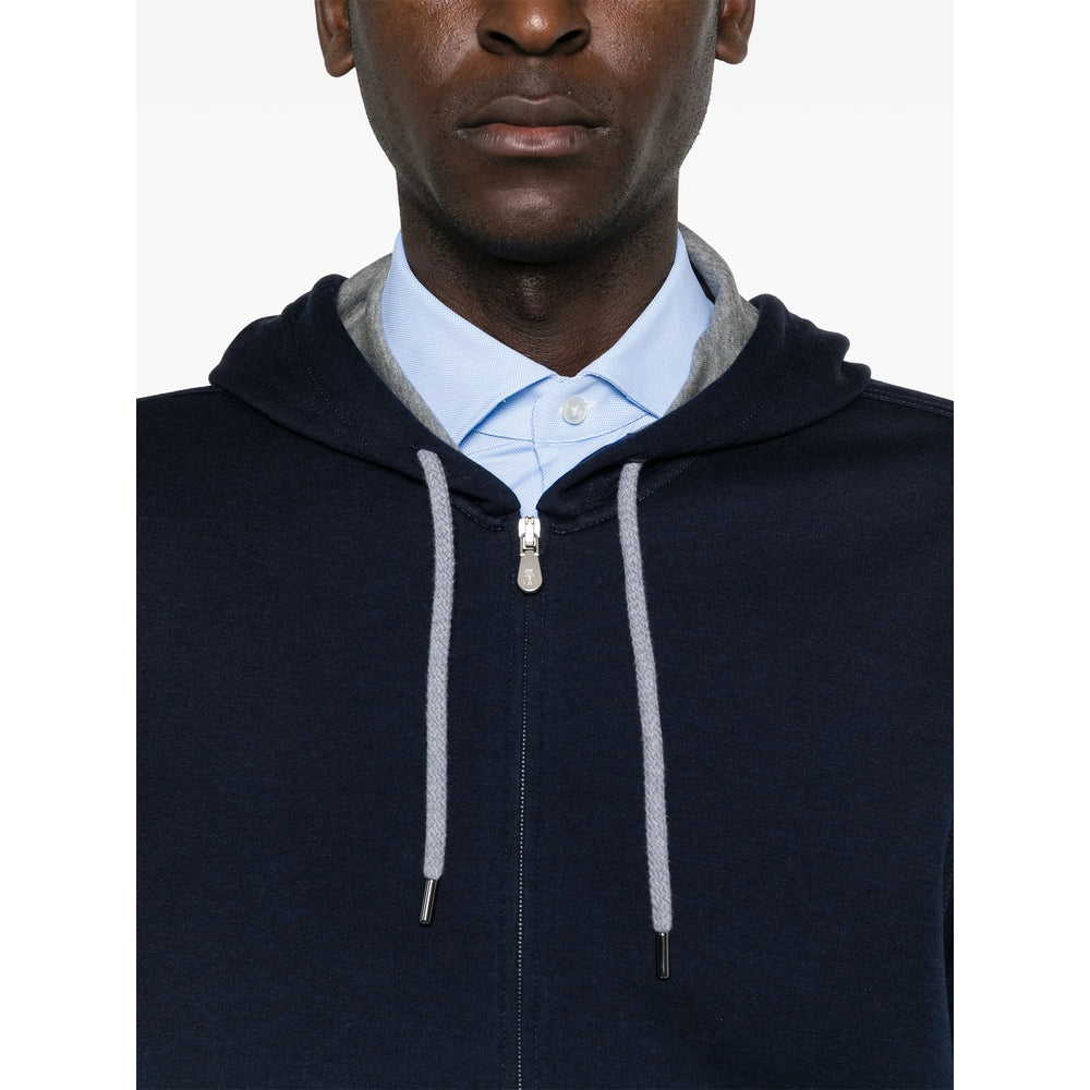 Brunello Cucinelli Blue Sweaters & Knitwear - Hoodies Men