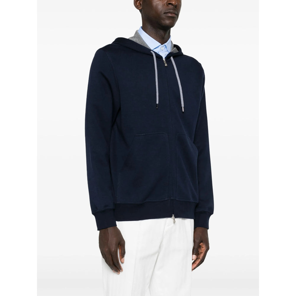 Brunello Cucinelli Blue Sweaters & Knitwear - Hoodies Men