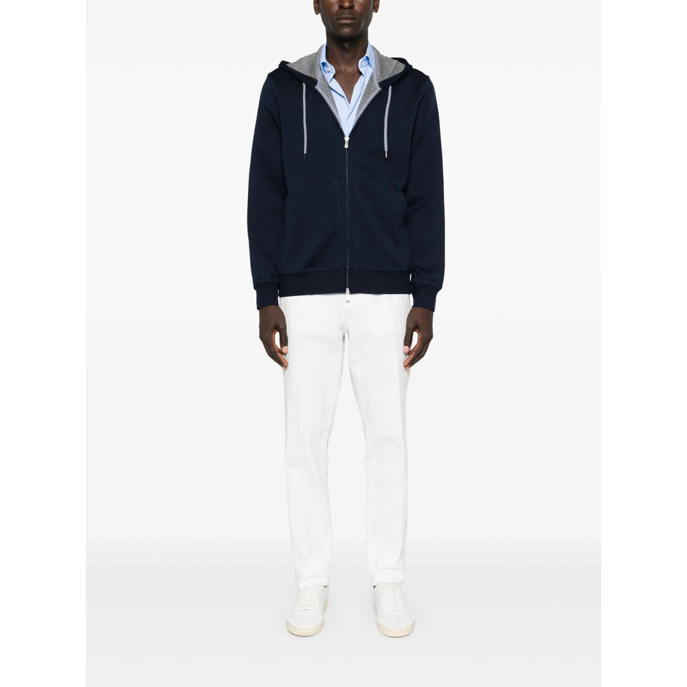 Brunello Cucinelli Blue Sweaters & Knitwear - Hoodies Men