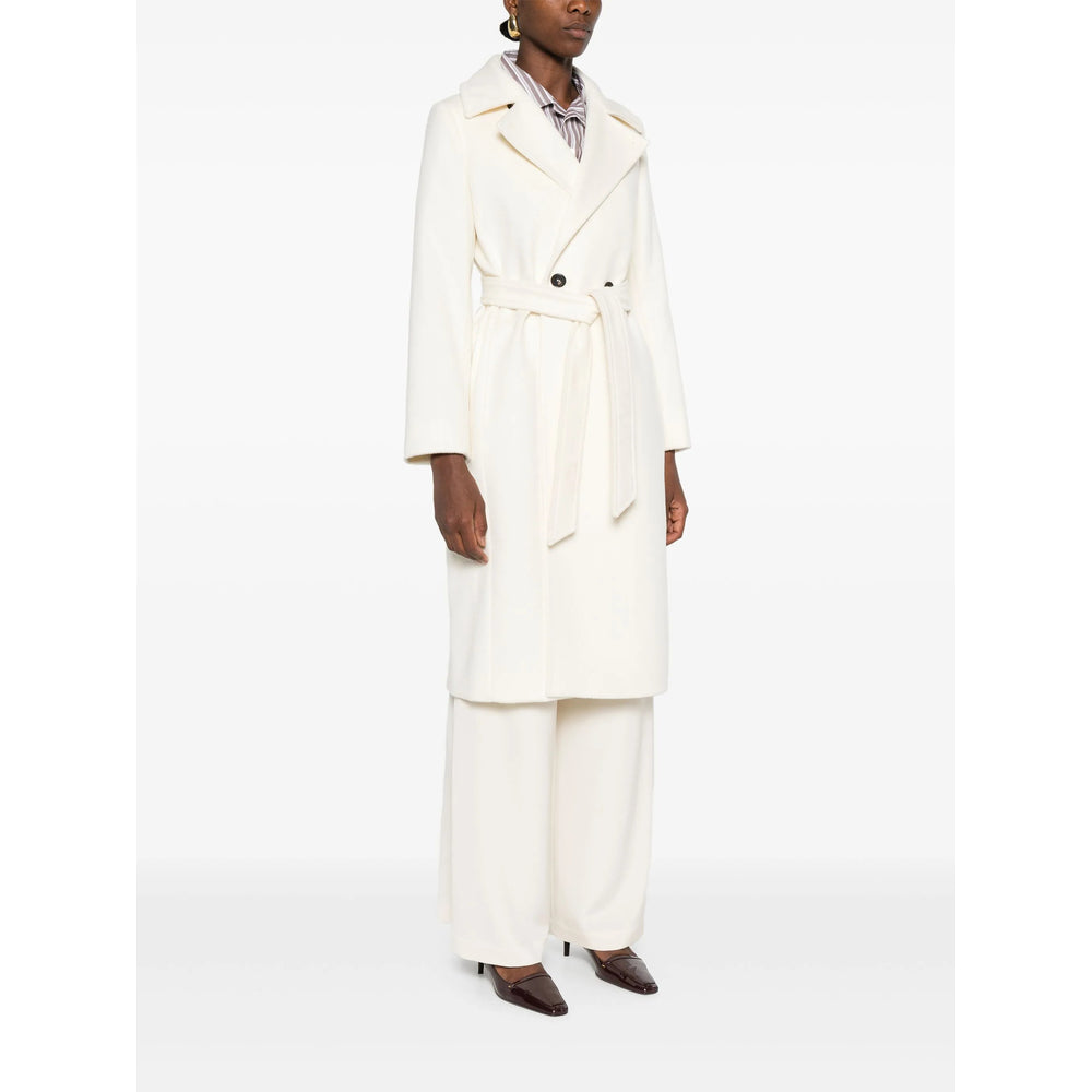 Max Mara Studio White Coats - Double Breasted & Peacoats Women