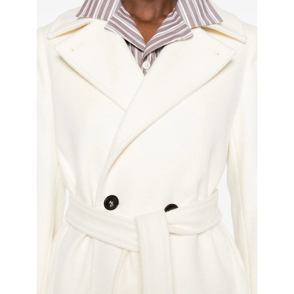 Max Mara Studio White Coats - Double Breasted & Peacoats Women