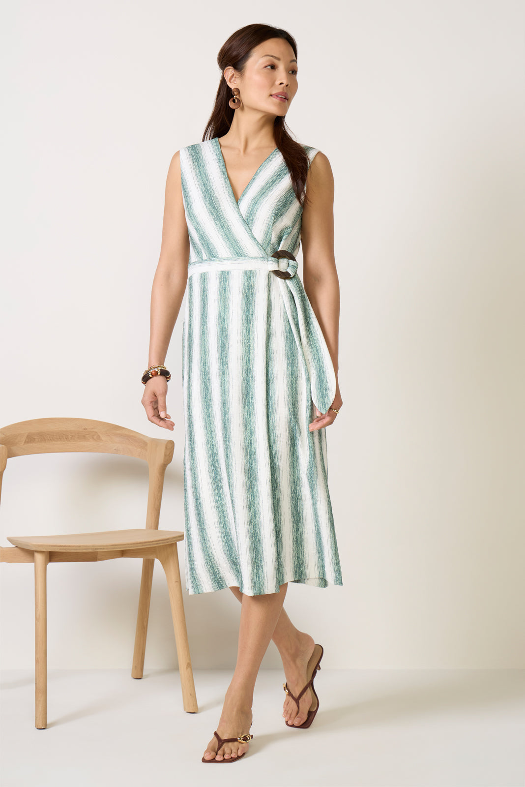 Women's Ginny Faux Wrap Knit Midi