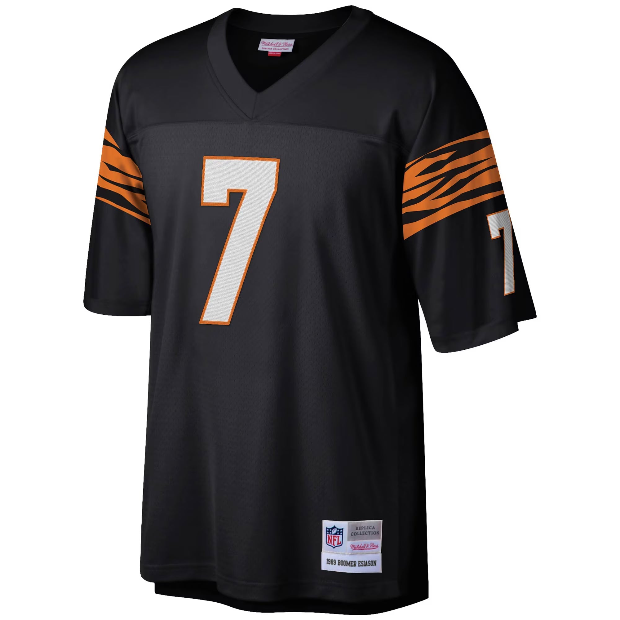 Cincinnati Bengals Boomer Esiason Mitchell & Ness Black Legacy Replica Jersey