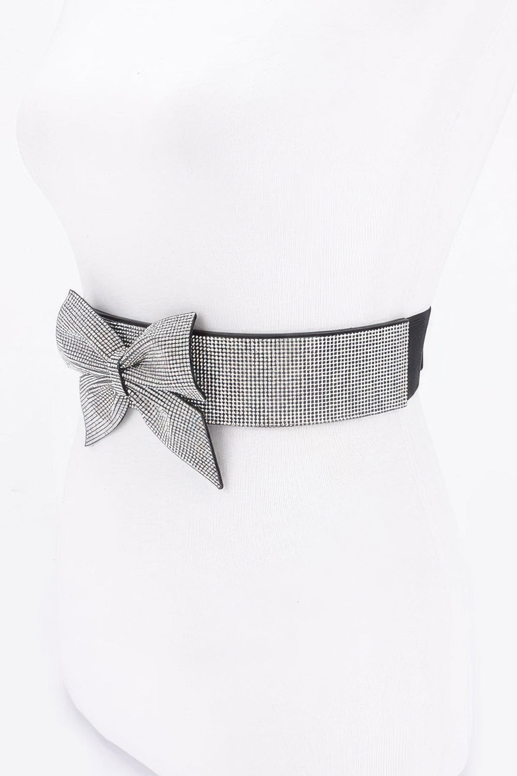 Rhinestone Ribbon Elastic Belt