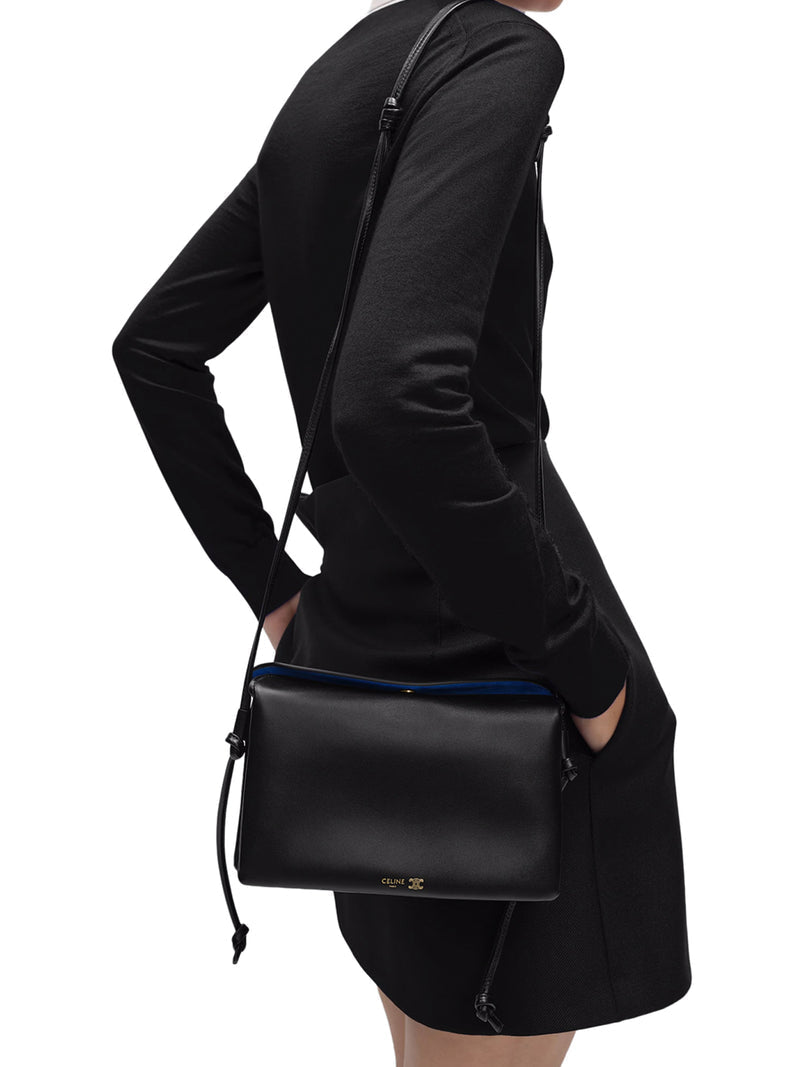 Celine Women Trio With Flap In Smooth Calfskin