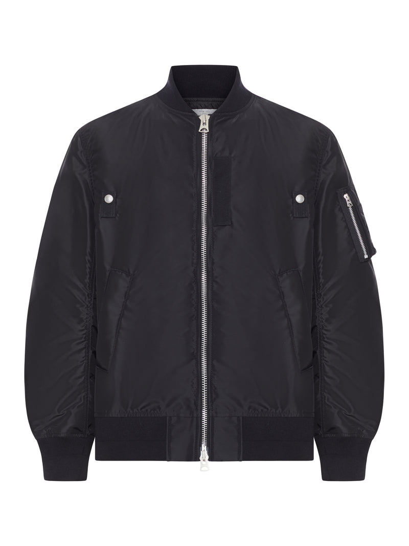 Sacai Men Nylon Bomber Jacket With Zip