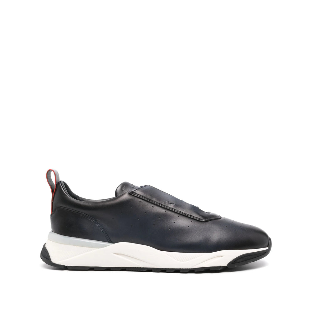 Santoni Blue Trainers - Low-Tops Men