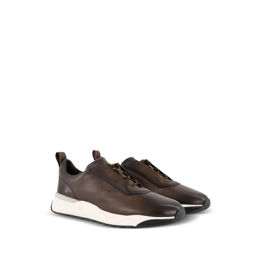 Santoni Brown Trainers - Low-Tops Men