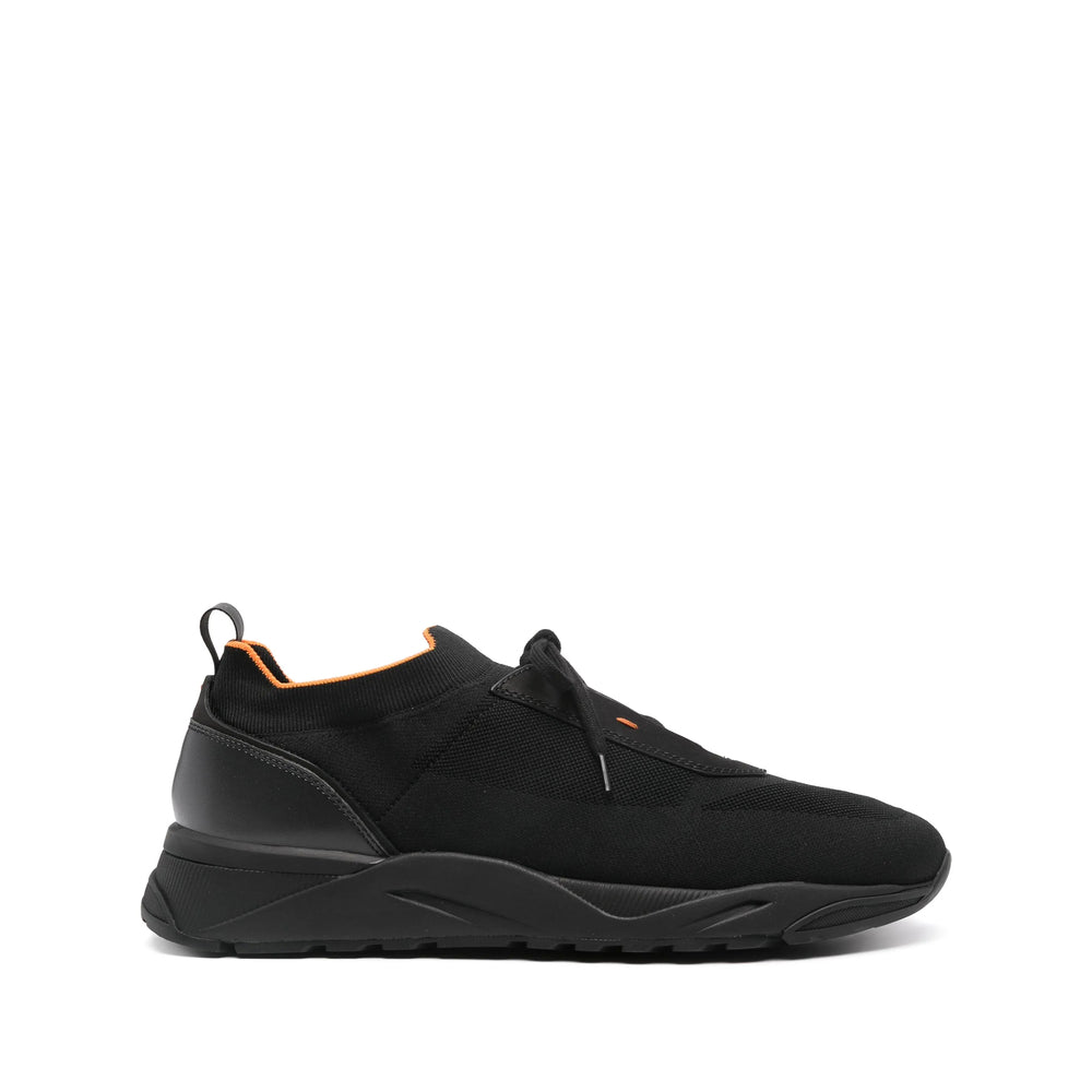 Santoni Black Trainers - Low-Tops Men
