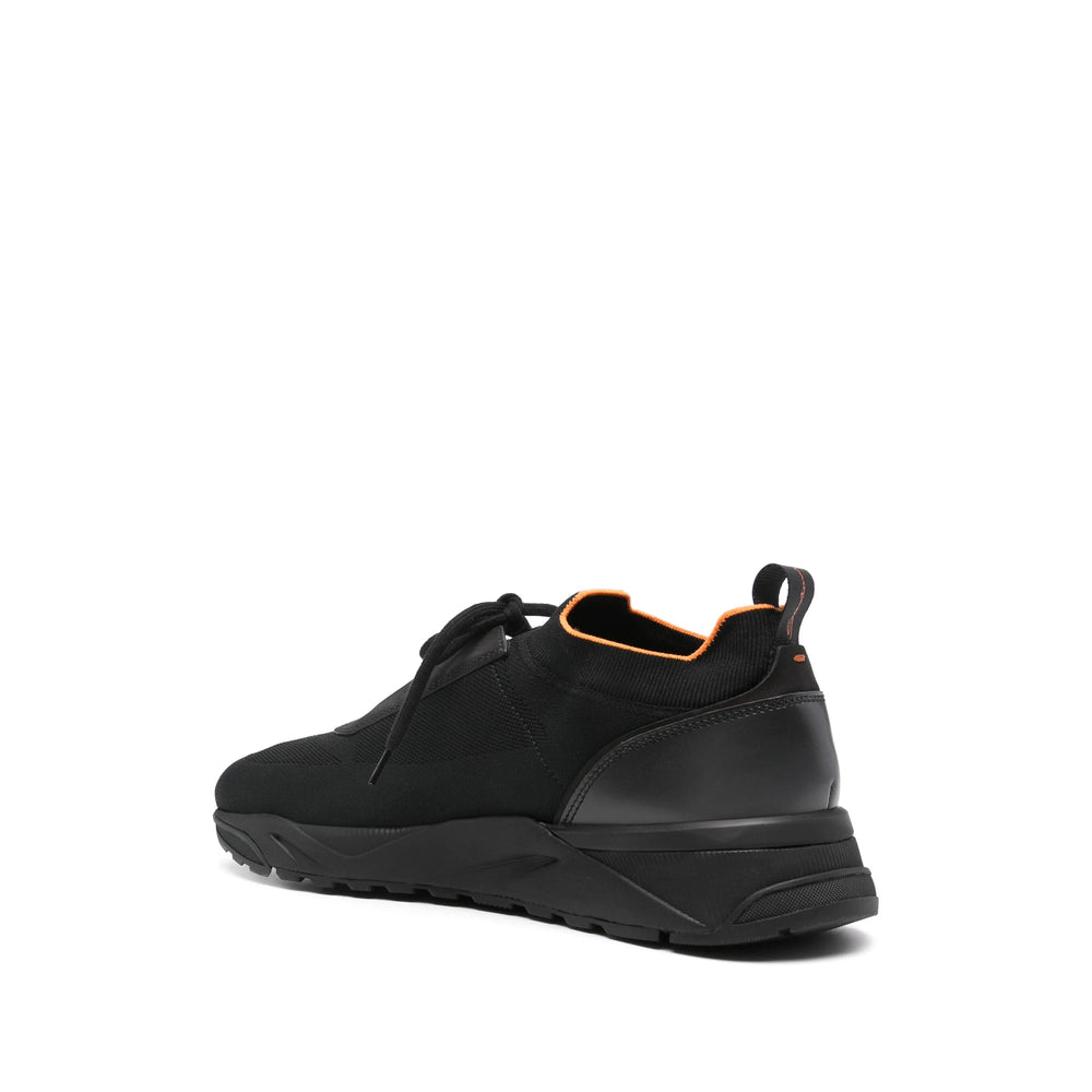 Santoni Black Trainers - Low-Tops Men