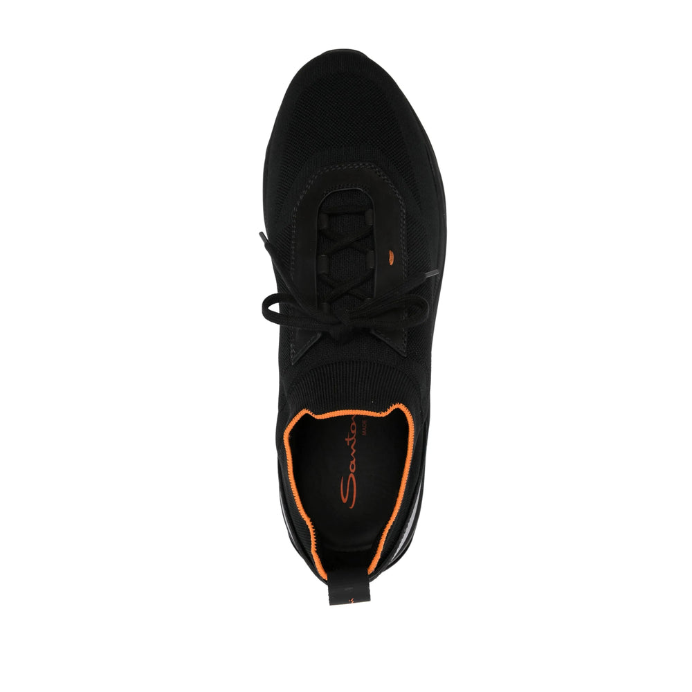 Santoni Black Trainers - Low-Tops Men