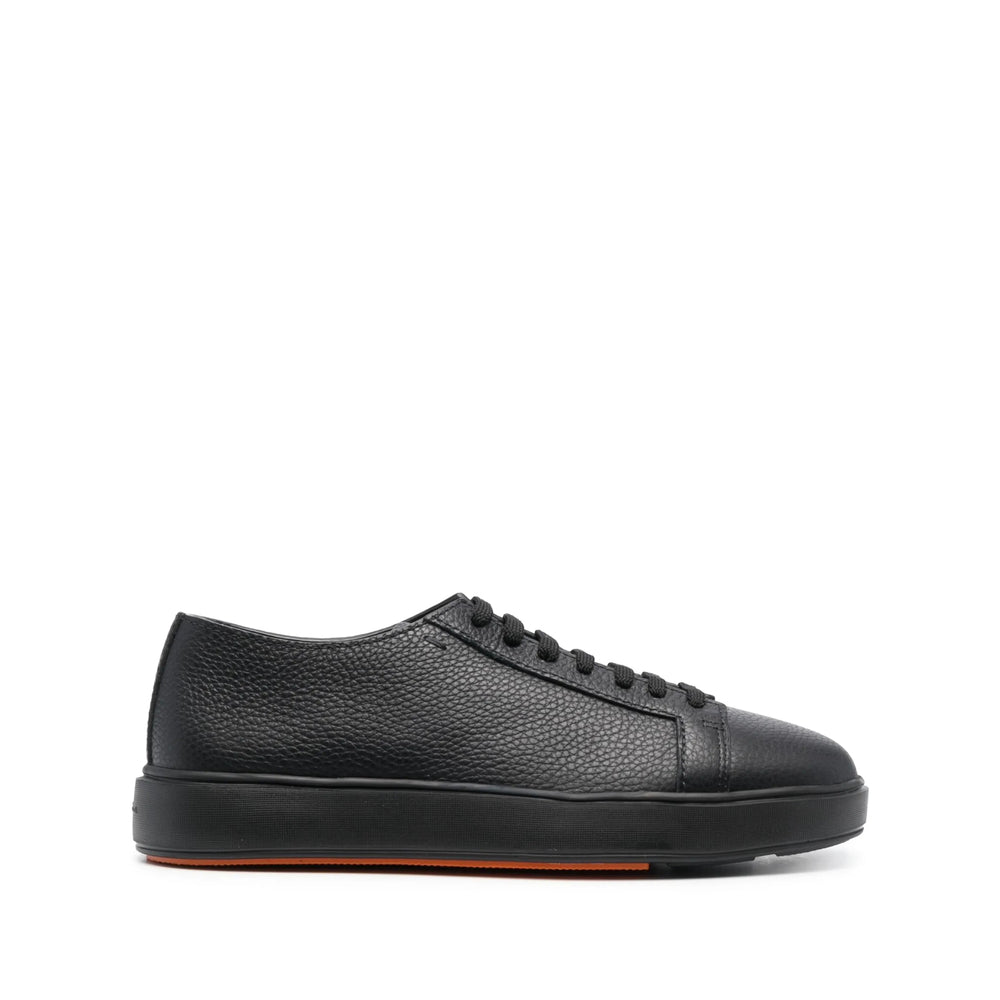 Santoni Black Trainers - Low-Tops Men