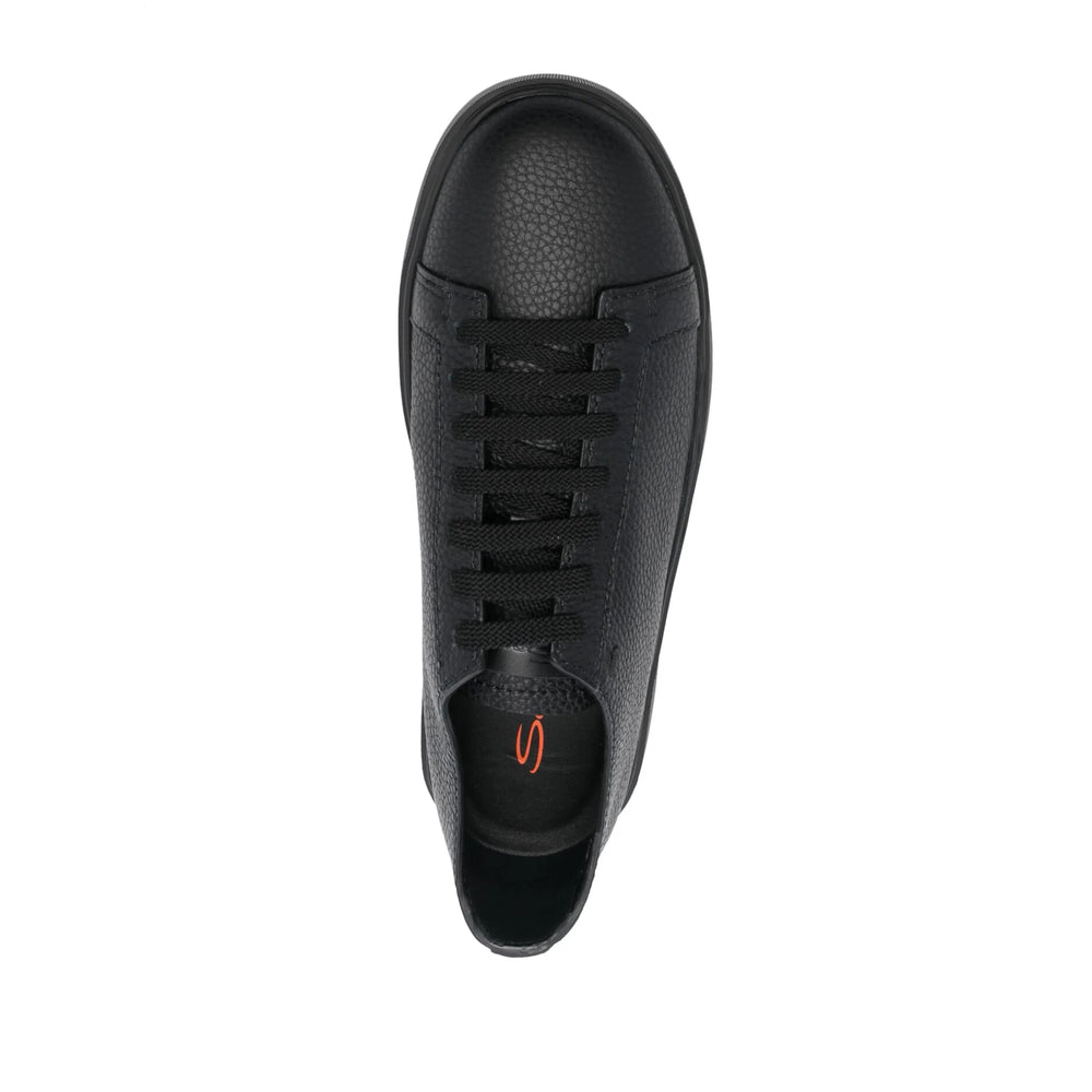 Santoni Black Trainers - Low-Tops Men