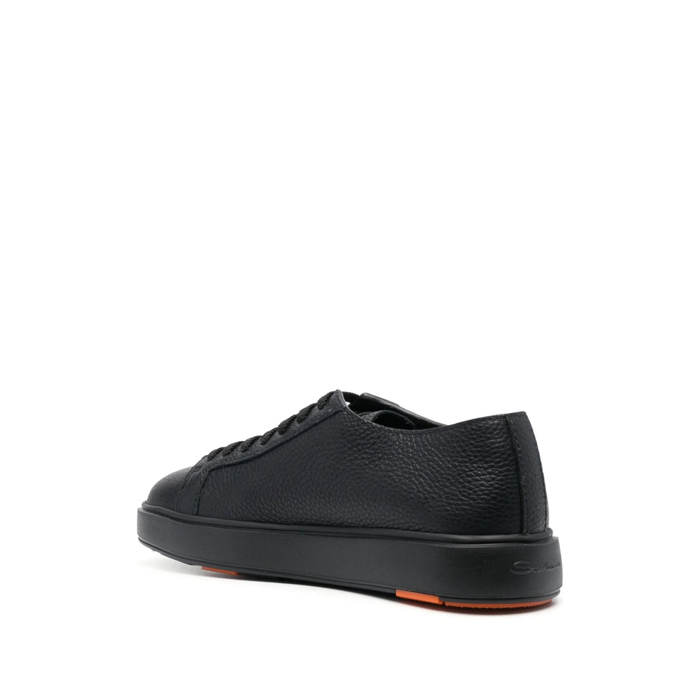Santoni Black Trainers - Low-Tops Men