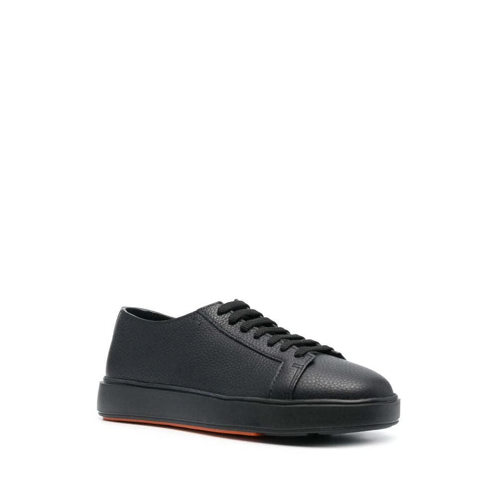 Santoni Black Trainers - Low-Tops Men