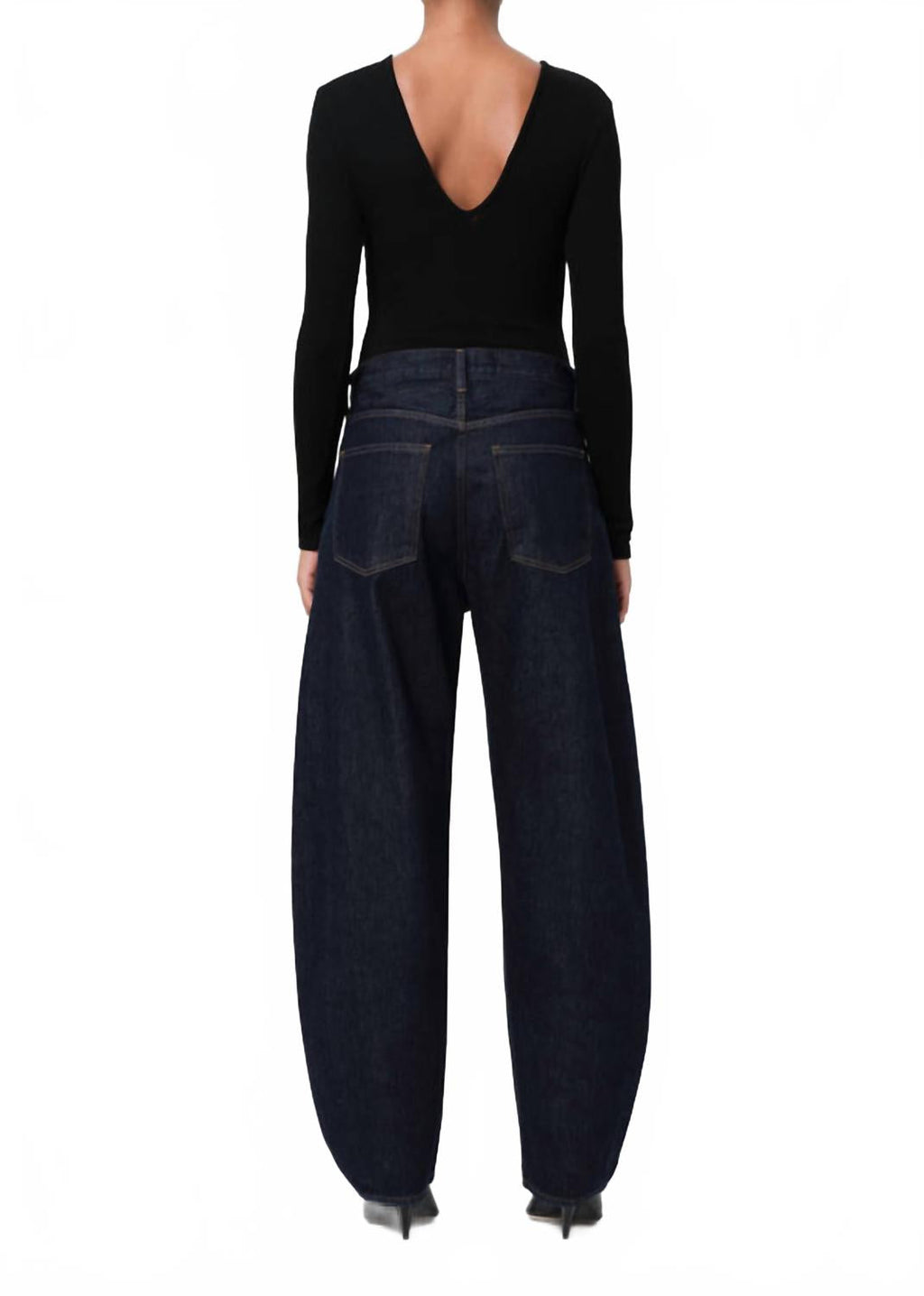 Luna High Rise Pieced Taper Jeans In Rinse