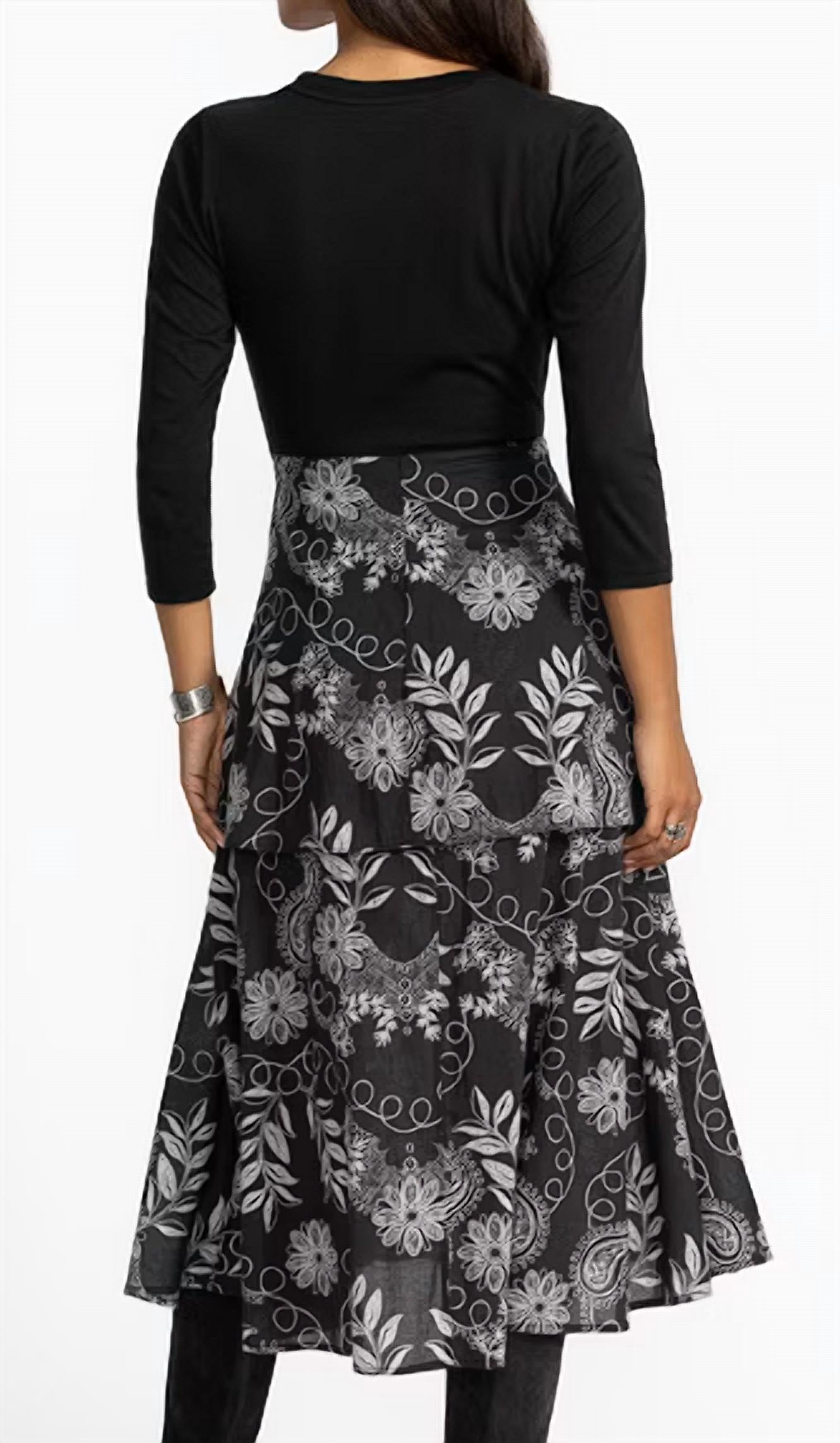 Mixed Media Wrap Tie Dress In Marana