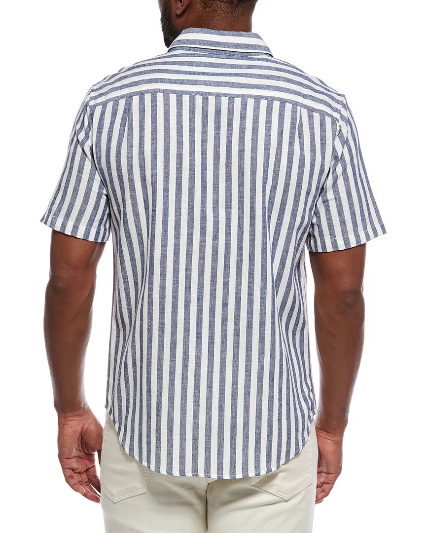 Onia Stripe Linen-Blend Shirt